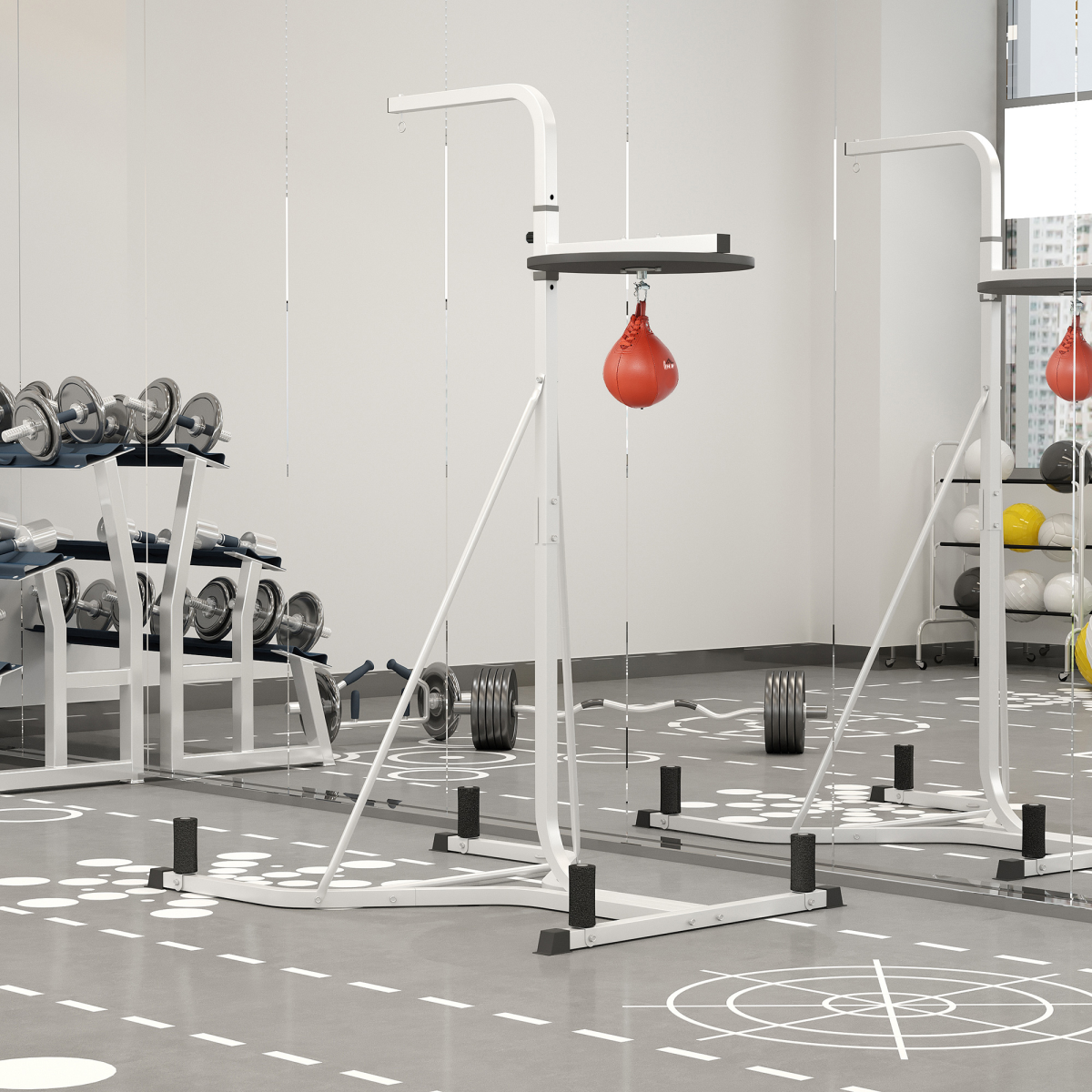 Free-Standing Speed Bag Platform Boxing Punch Bag Fitness Station Stand HOMCOM