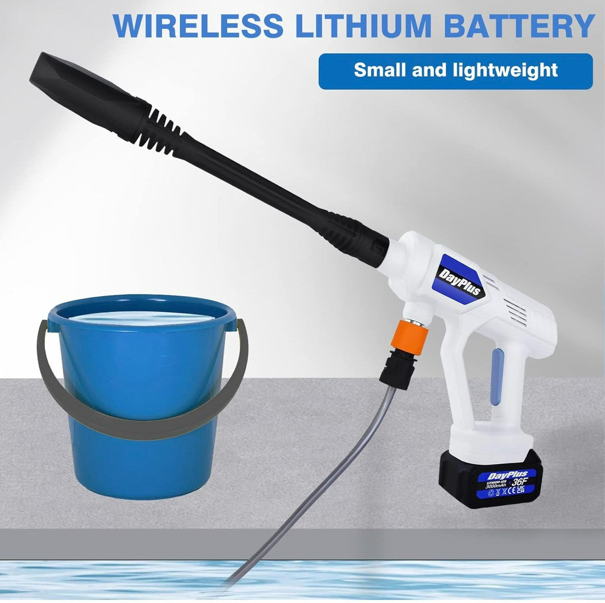 Cordless Power Washer Portable Pressure Washer 174PSI High Pressure Cleaner Jet