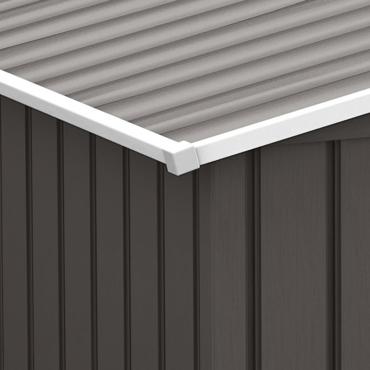 9 x 6FT Foundation Ventilation Steel Outdoor Garden Shed Grey