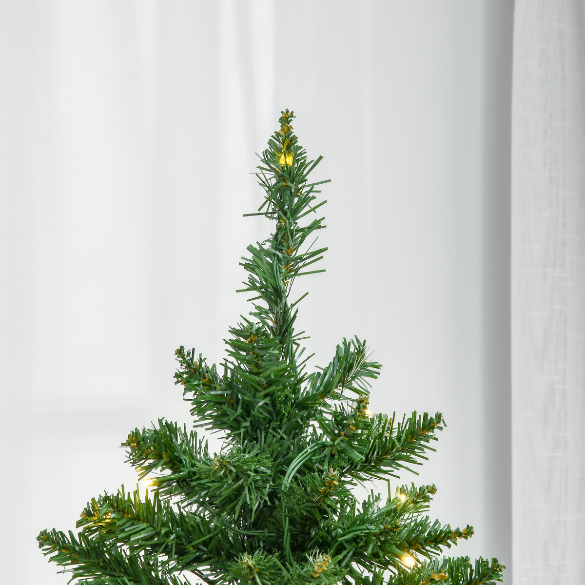 6 Feet Christmas Tree Warm White LED Light Holiday Home Decoration, Green