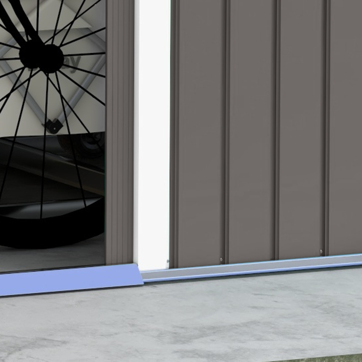 9 x 6FT Foundation Ventilation Steel Outdoor Garden Shed Grey