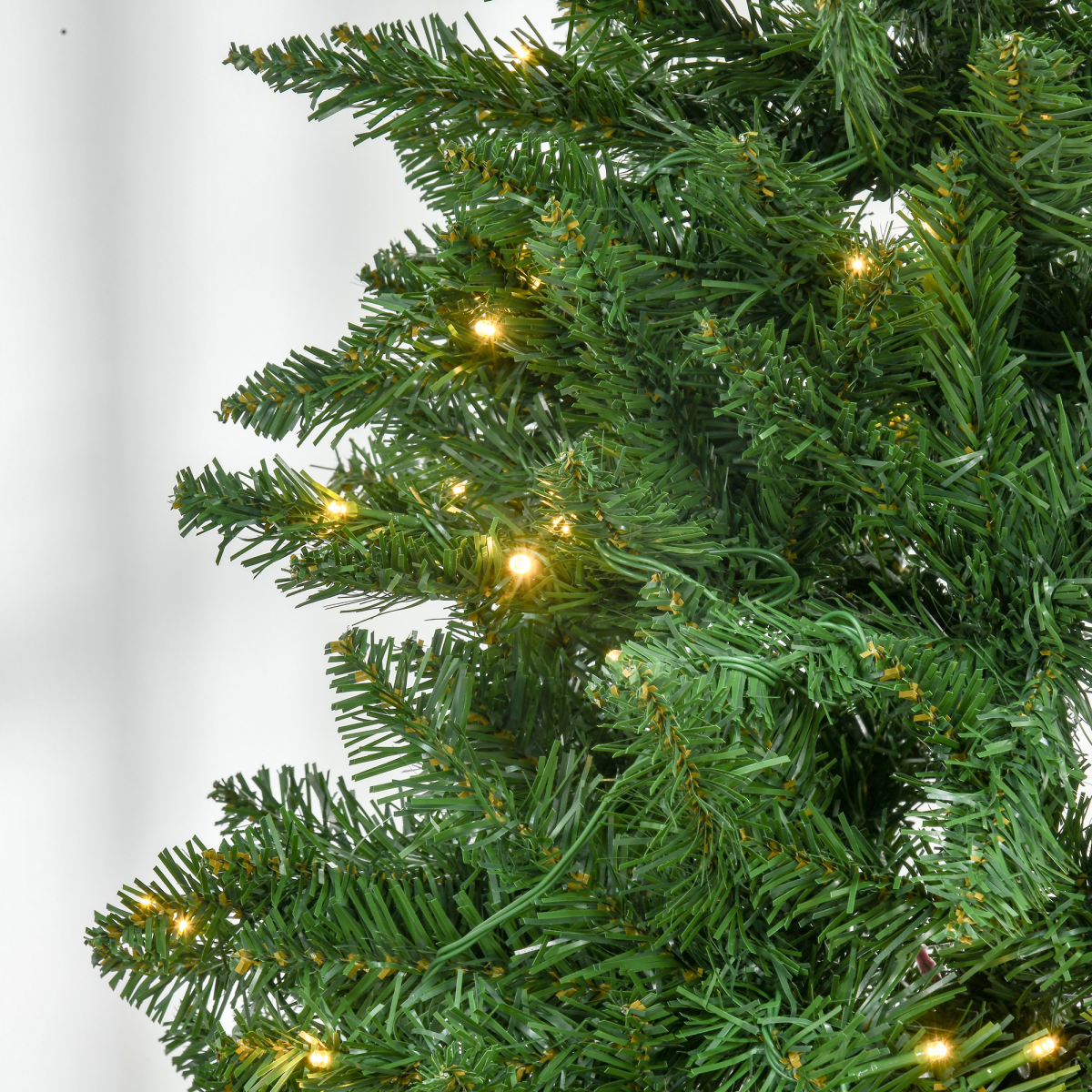 6 Feet Christmas Tree Warm White LED Light Holiday Home Decoration, Green