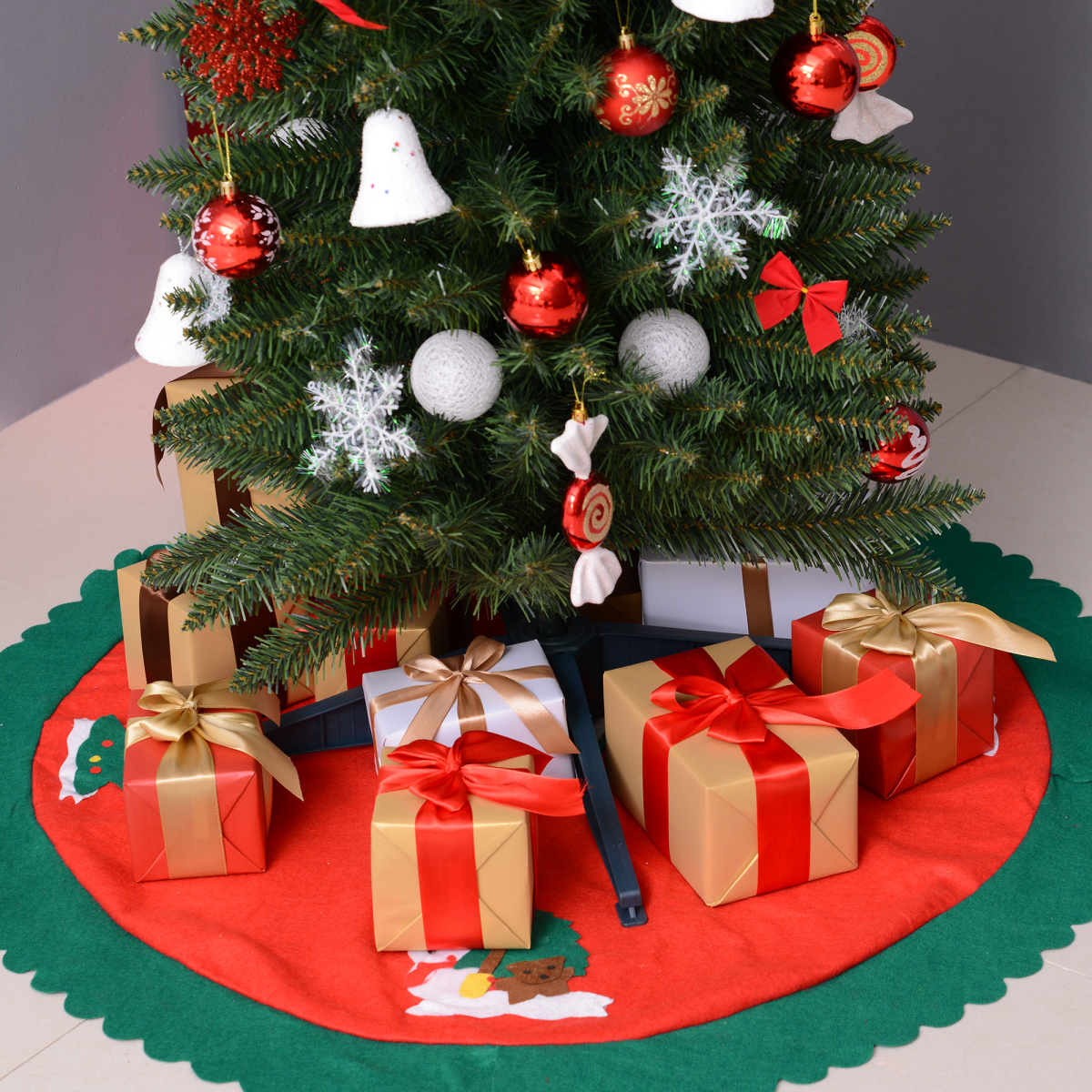 2.1m 7ft Artificial Pine Pencil Slim Christmas Tree 499 Branch Tips with Stand