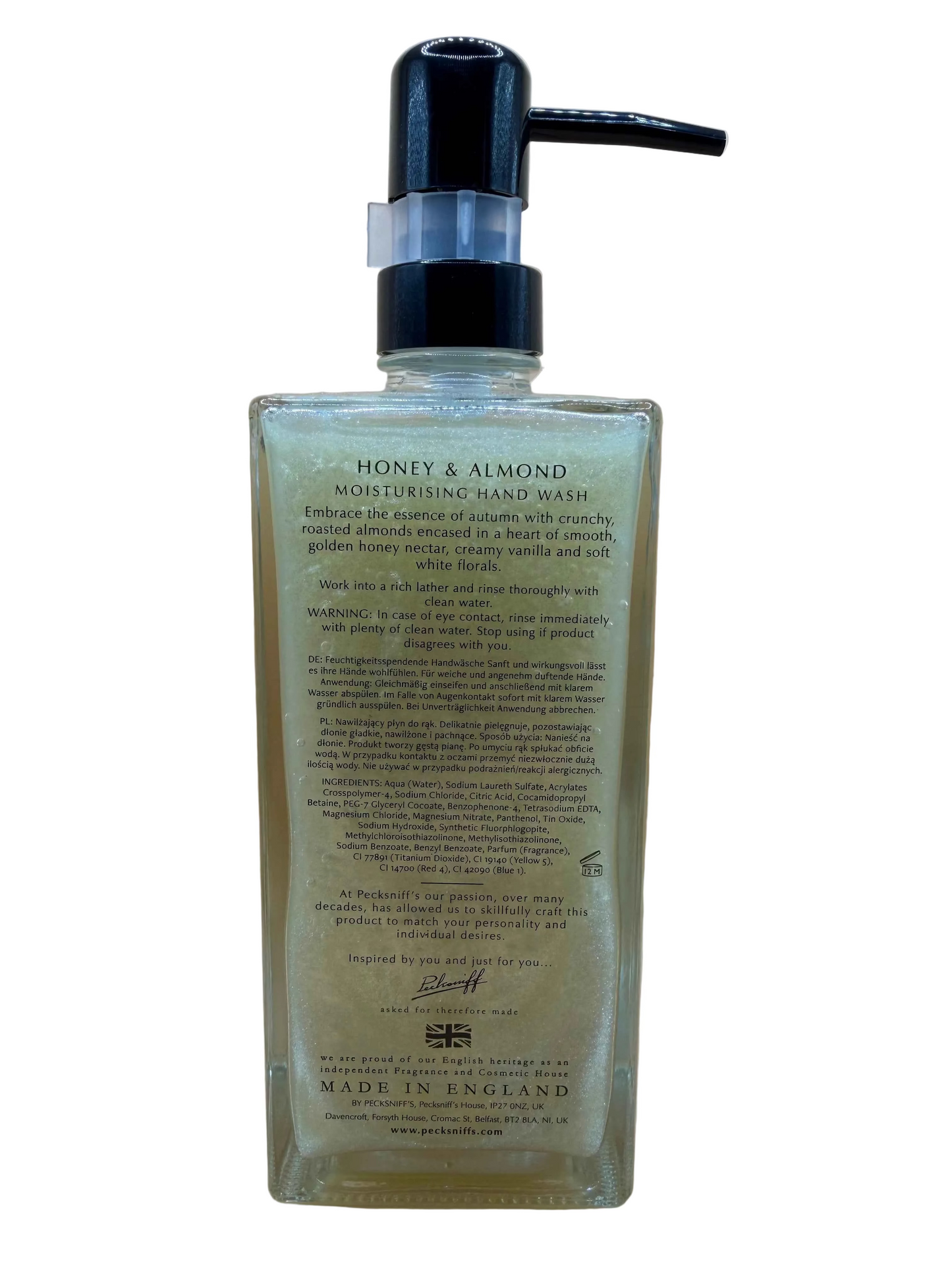 Pecksniff’s Honey & Almond Glass Hand Wash 500ml