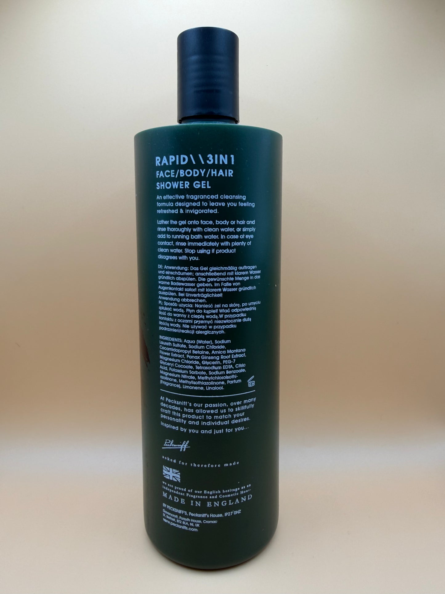 Pecksniffs Rapid 3In1 Shower Gel 500ml