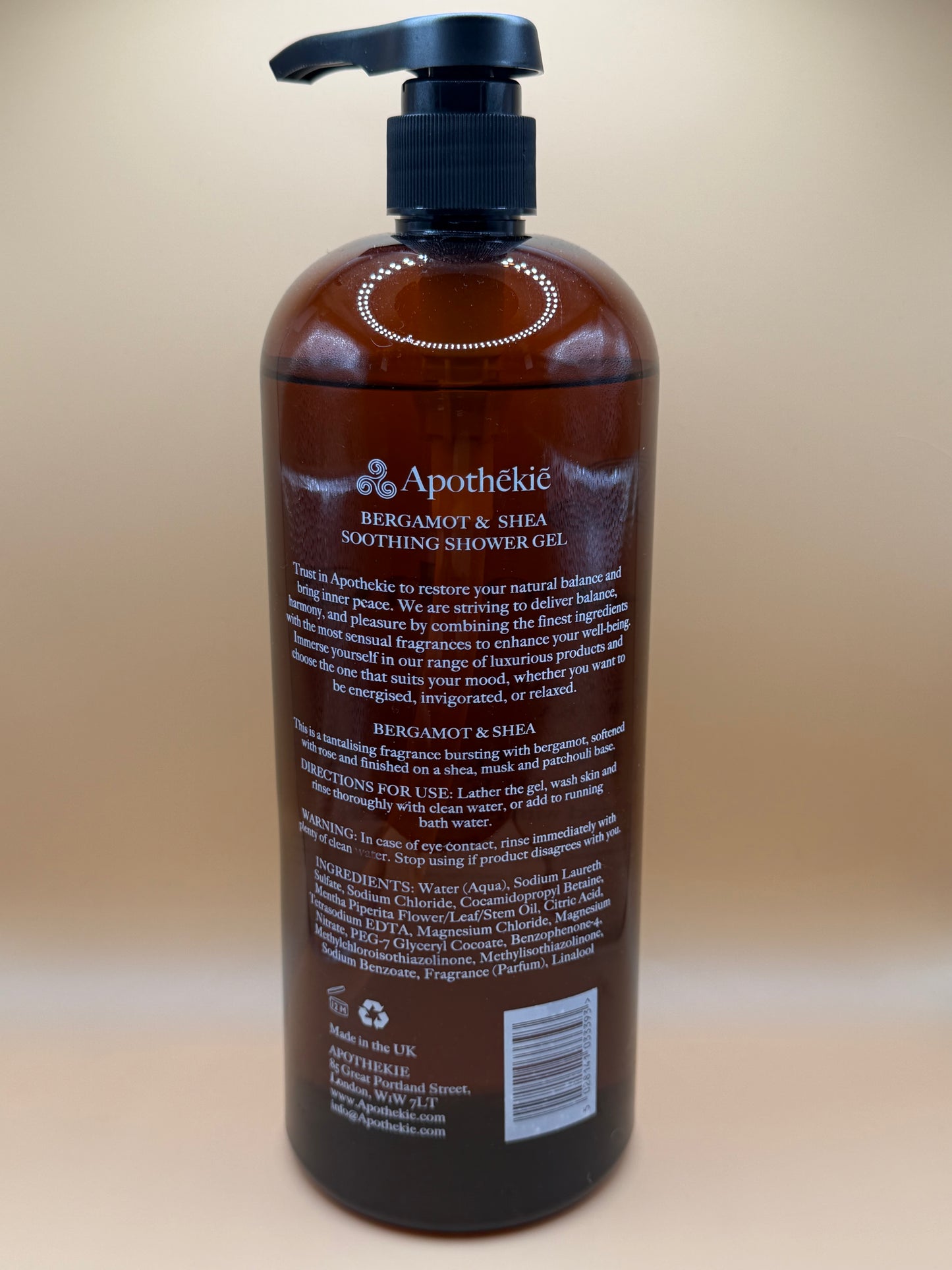 Apothekie Bergamote & Shea Mush Nourishing Shower Gel 1000ml