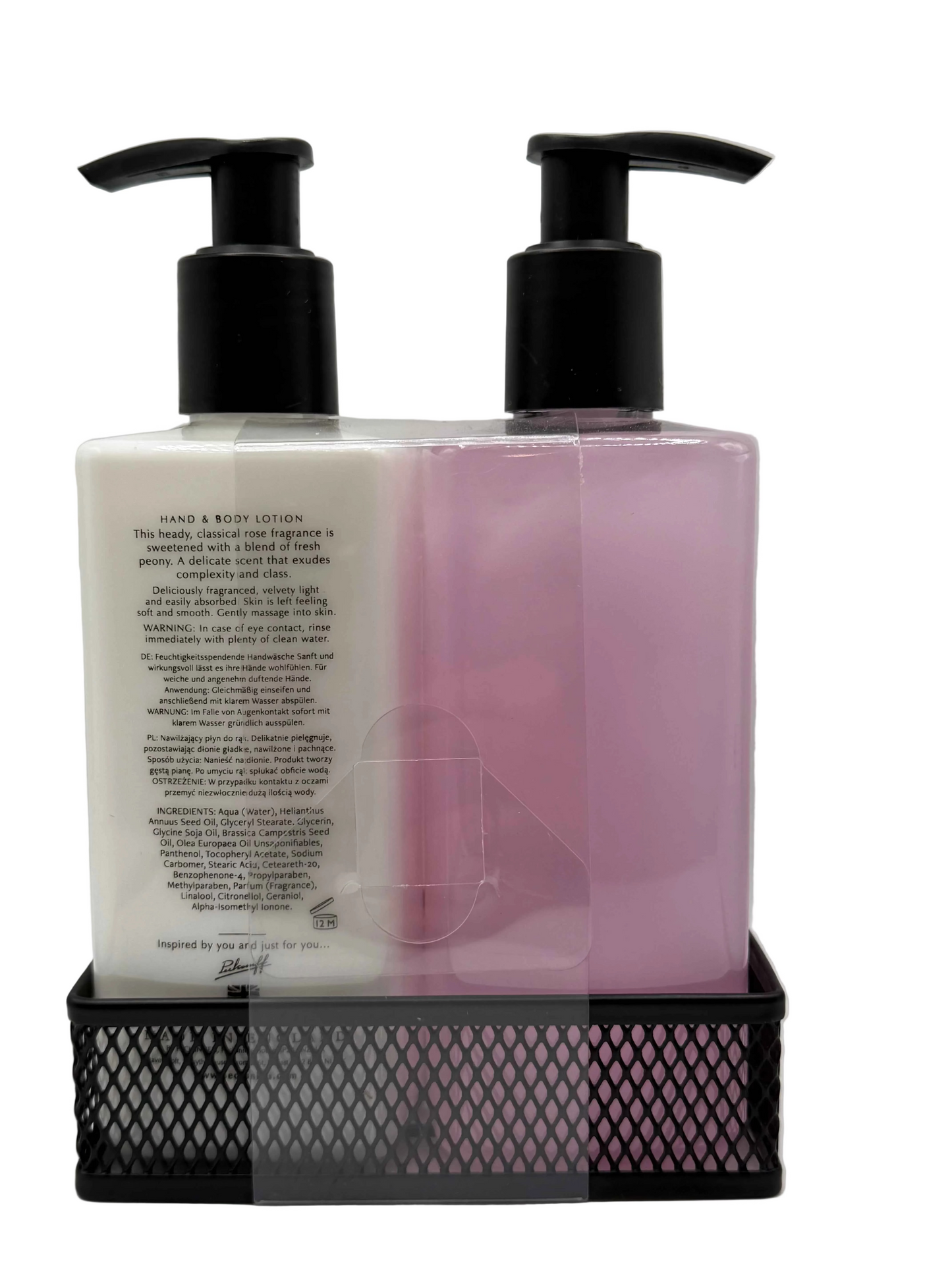 Pecksniffs Rose & Pony Hand Wash, Hand & Body Set 300ml Each