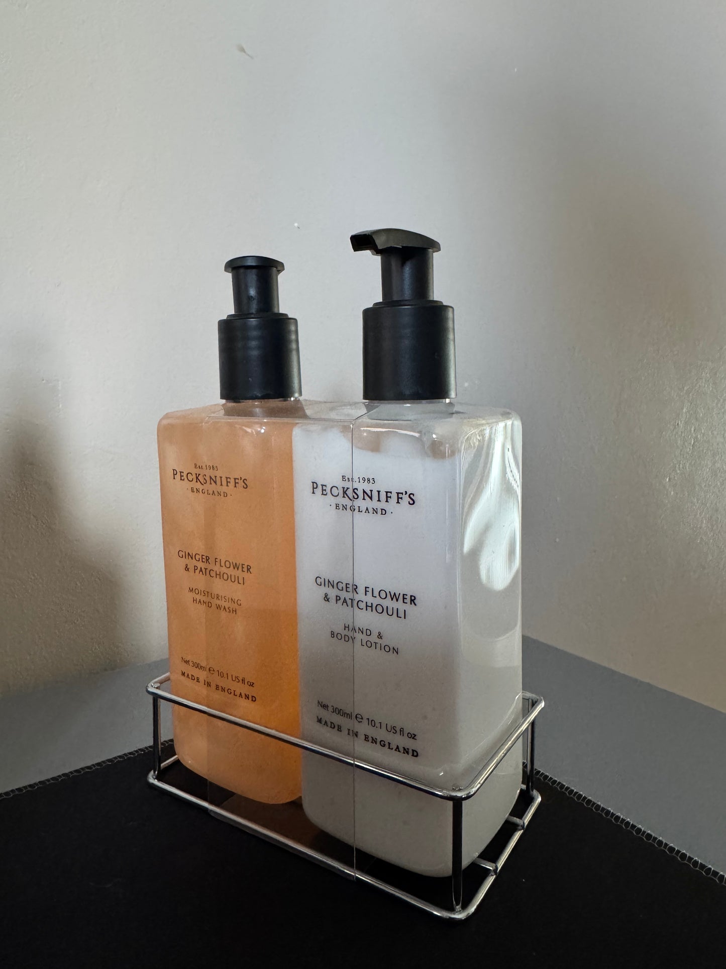 Pecksniffs Giber Flower & Patchouli Hand Wash, Hand & Body Lotion Set 300ml Each