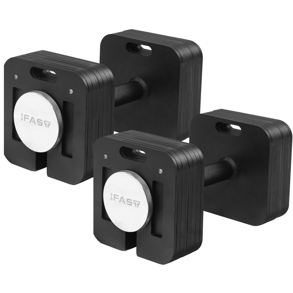 Adjustable Two Dumbbells Or Dumbbells Sets 80LB Square Dumbbell 9 in 1 Free Weights for Multi weight Options Quick-Lock Adjustable