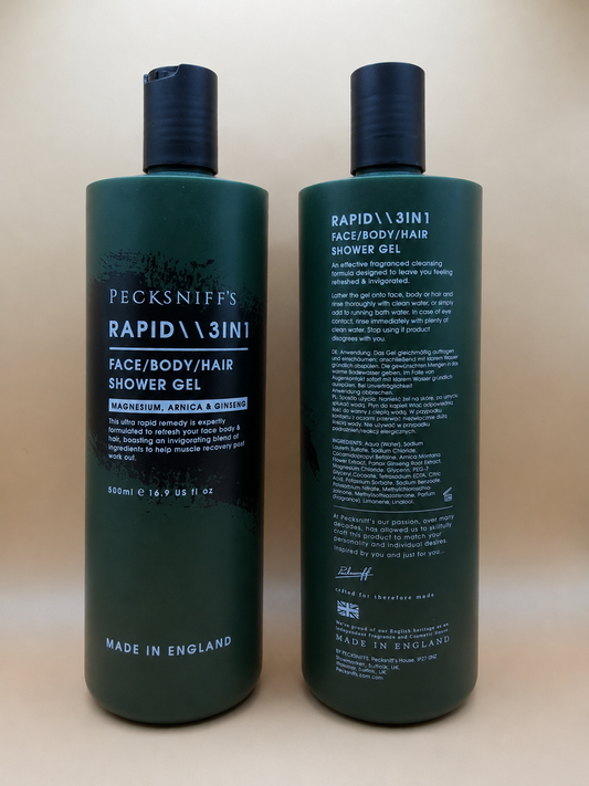 2x Pecksniffs Rapid 3In1 Shower Gel 500ml