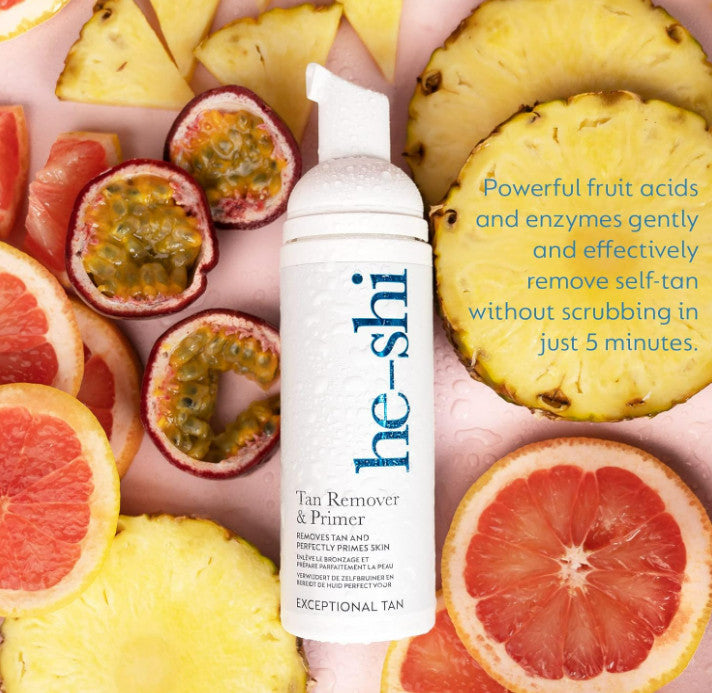 He-Shi Tan Remover & Primer, Award Winning Fake Tan Eraser - 5 Minute Fake Tan