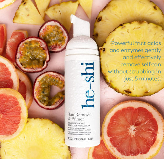He-Shi Tan Remover & Primer, Award Winning Fake Tan Eraser - 5 Minute Fake Tan