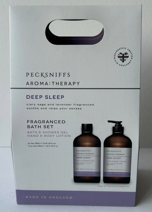 Pecksniff's Aroma Therapy Fragranced Bath Set Gel & Lotion - Deep Sleep