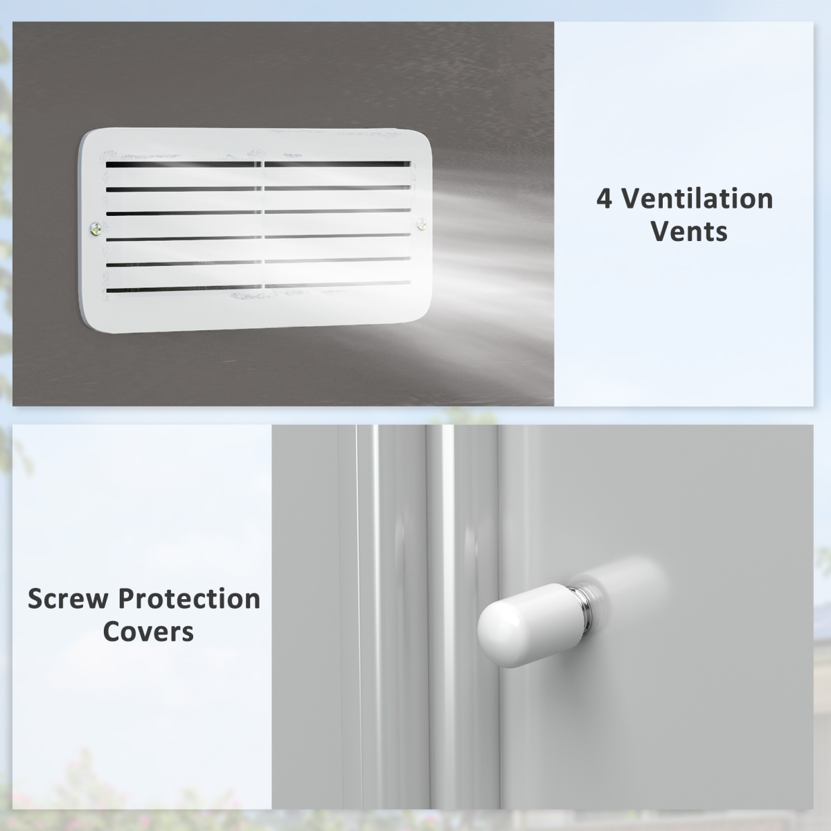 9 x 6FT Foundation Ventilation Steel Outdoor Garden Shed Grey