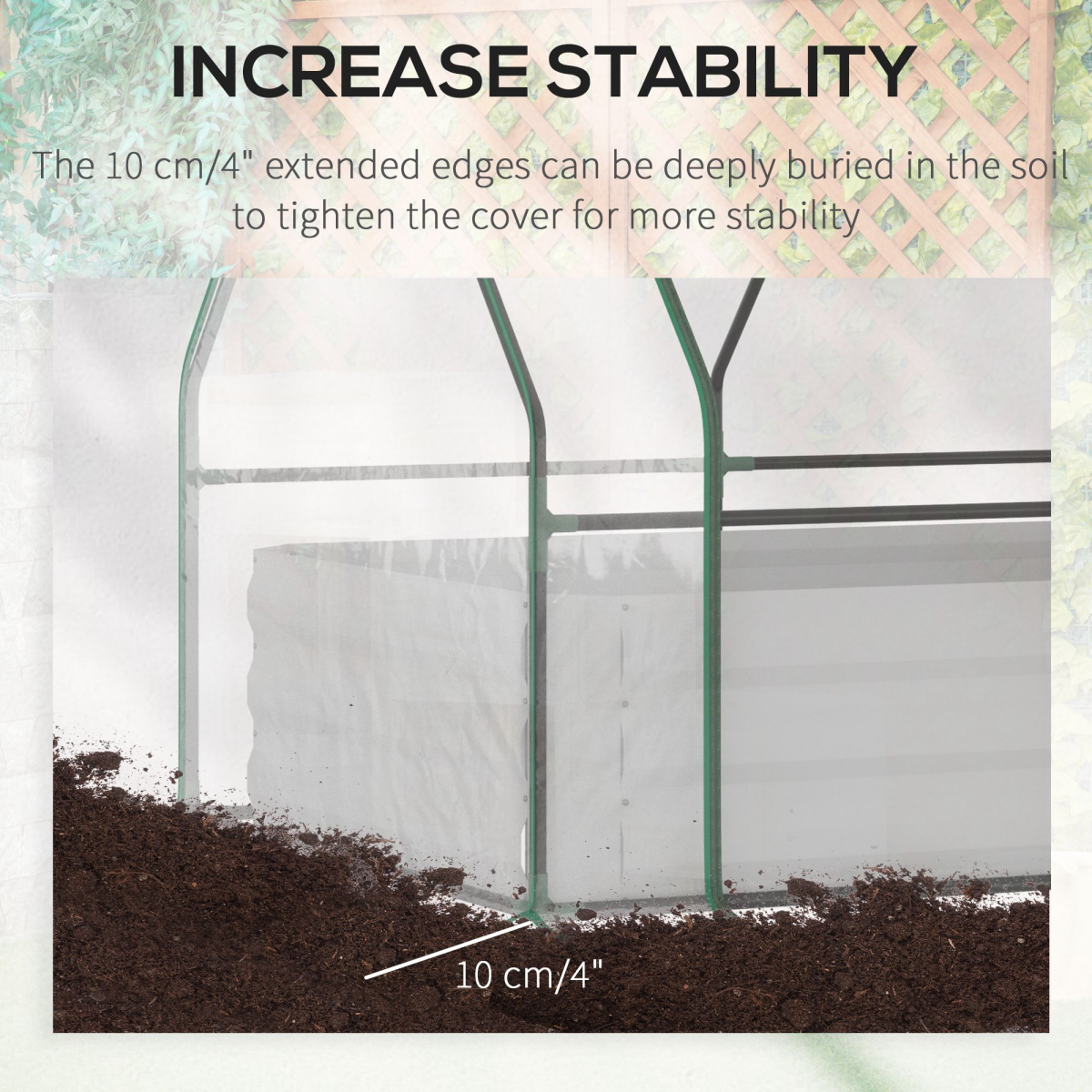 Steel Raised Garden Planter Box Kit with Greenhouse, for Dual Use, Clear