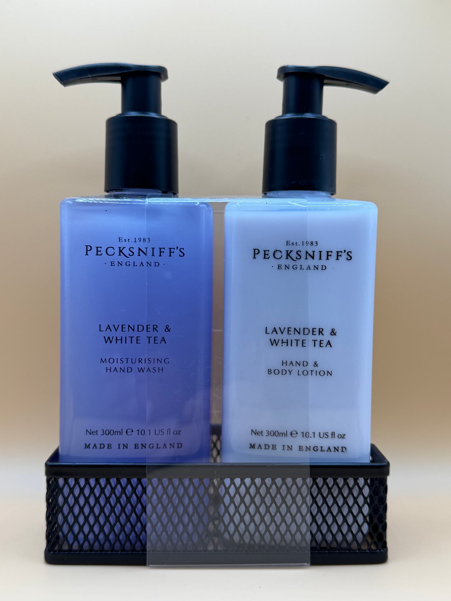 Pecksniffs Lavender & White Tea Hand Wash, Hand & Body Set 300ml Each