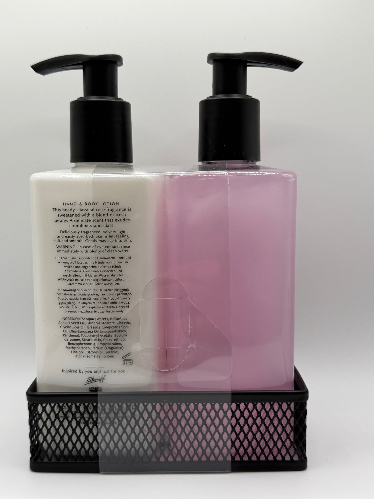 Pecksniffs Rose & Pony Hand Wash, Hand & Body Set 300ml Each