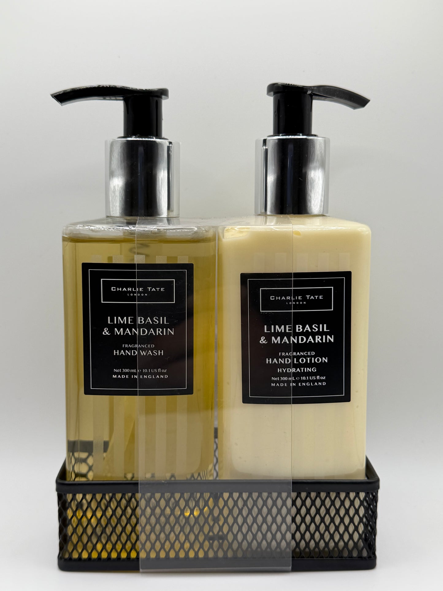 Charlie Tate Lime Basil & Mandarin Hand Wash, Hand & Body Set 300ml Each