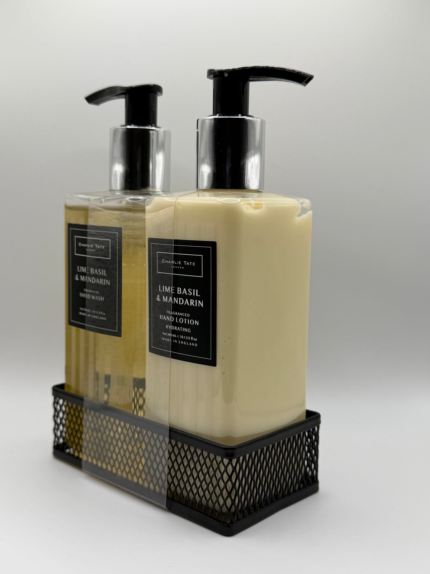 Charlie Tate Lime Basil & Mandarin Hand Wash, Hand & Body Set 300ml Each