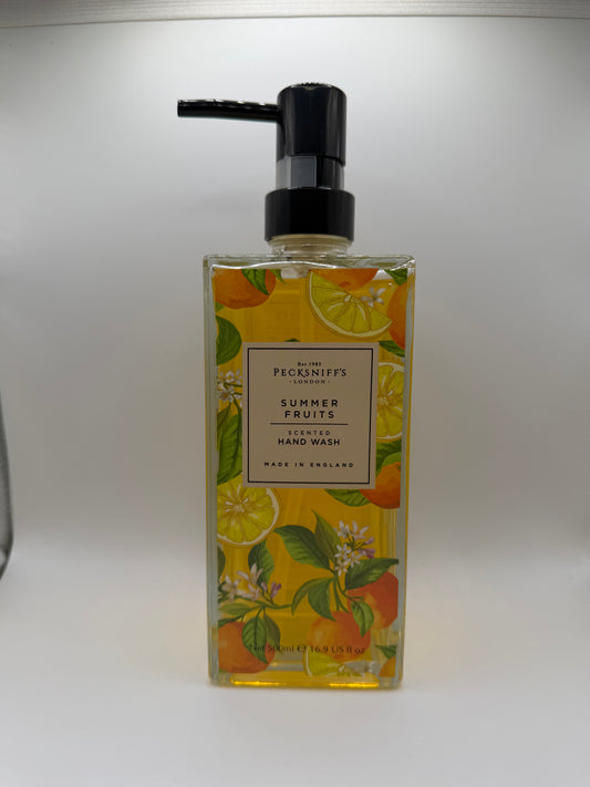 Pecksniff’s Summer Fruits Glass Hand Wash 500ml