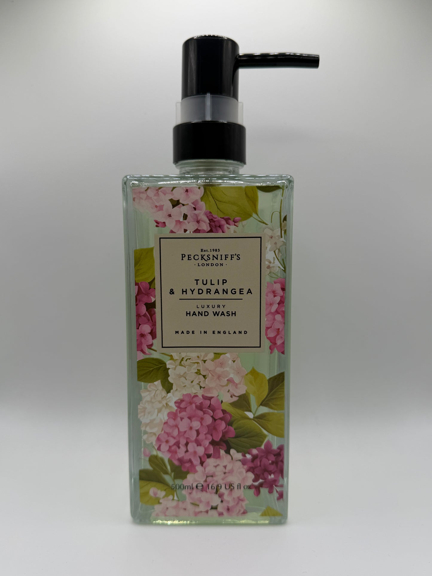 Pecksniff’s Tulip & Hydrangea Glass Hand Wash 500ml