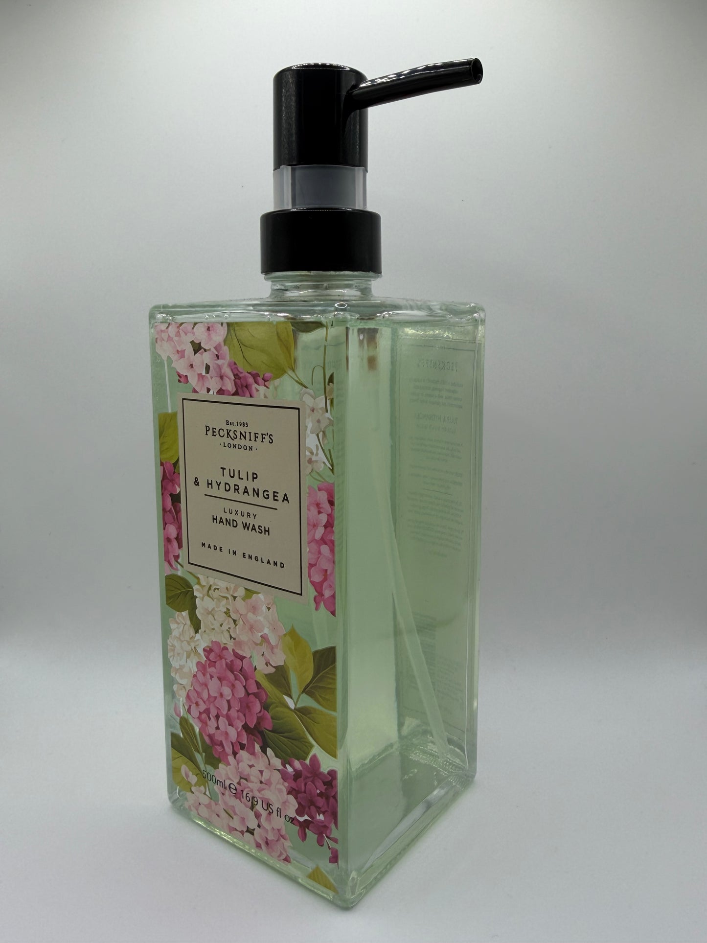 Pecksniff’s Tulip & Hydrangea Glass Hand Wash 500ml