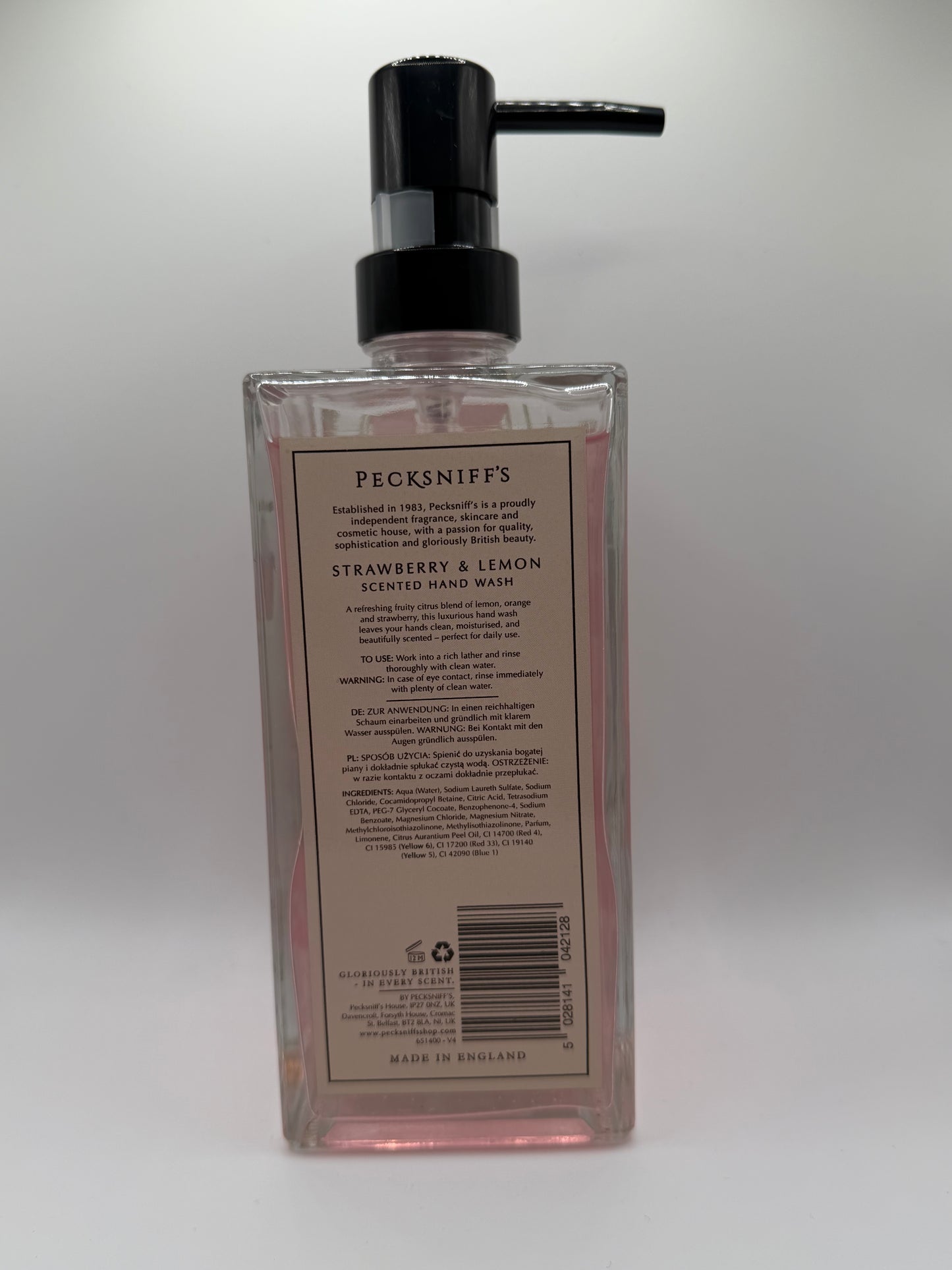 Pecksniff’s Strawberry & Lemon Glass Hand Wash 500ml