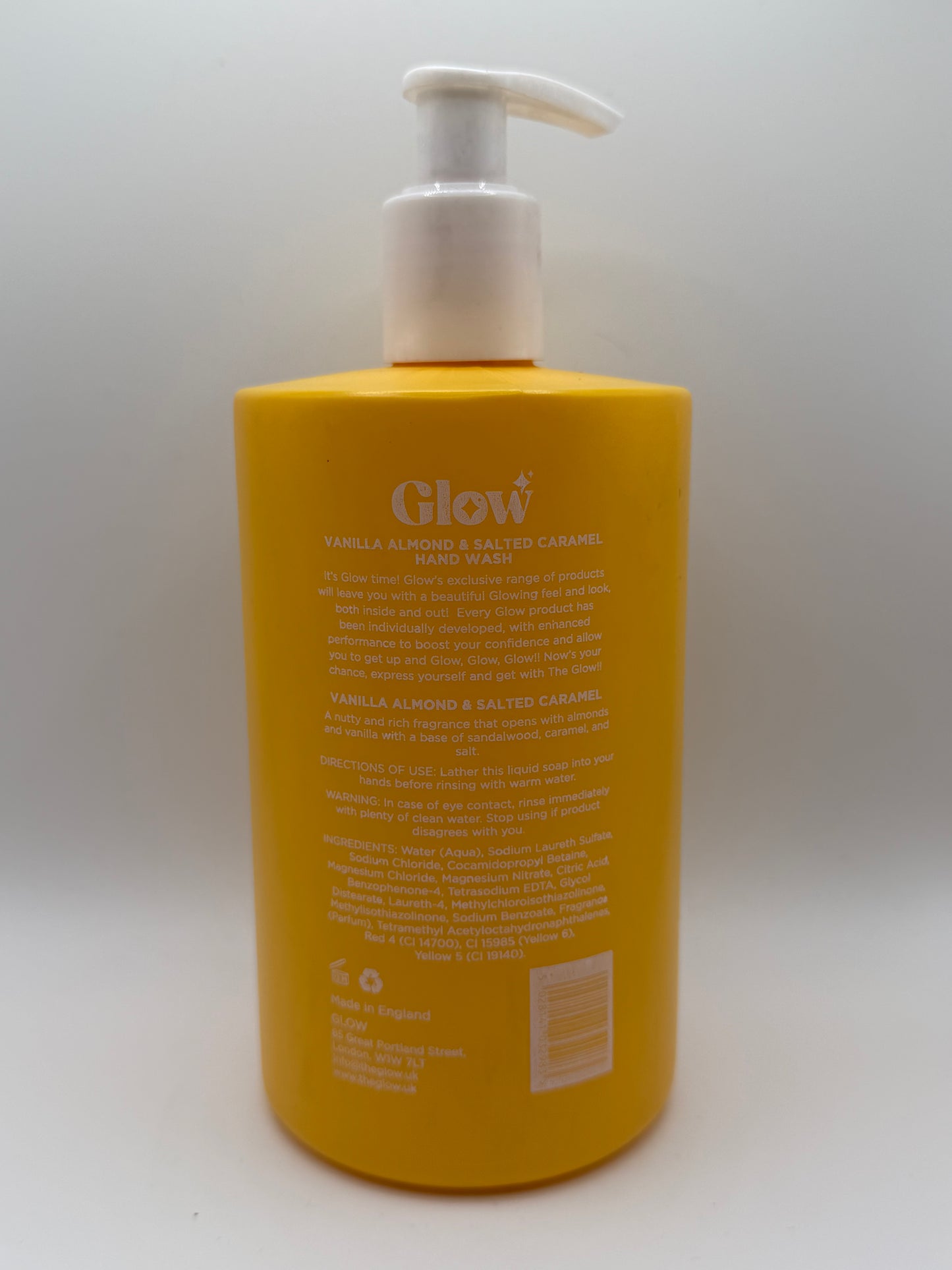 Glow Vanilla Almond & Salted Caramel Hand Wash 500ml