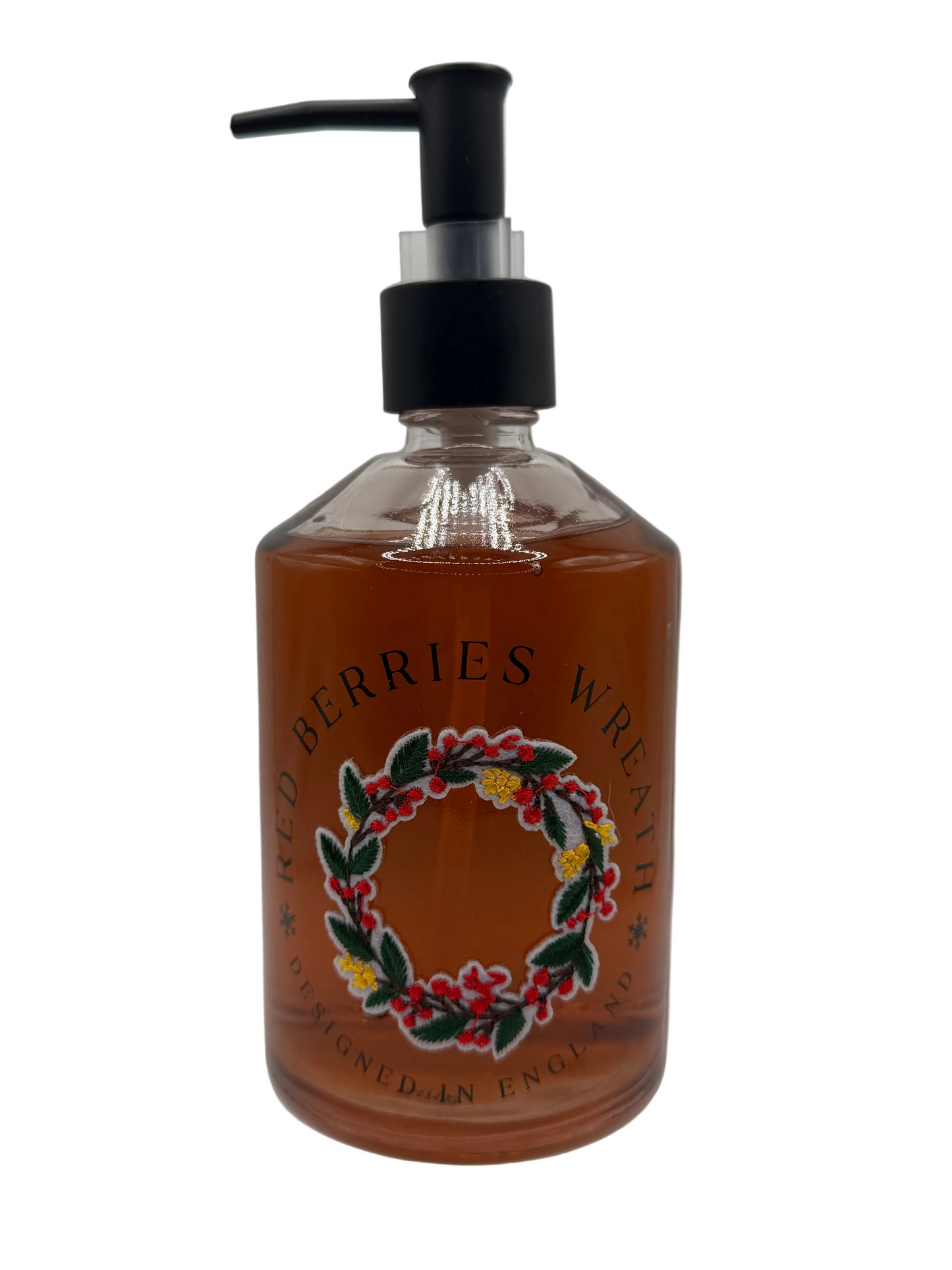 Asquith Somerset Red Berries Hand Wash in Festive Glass Bottle - 500ml