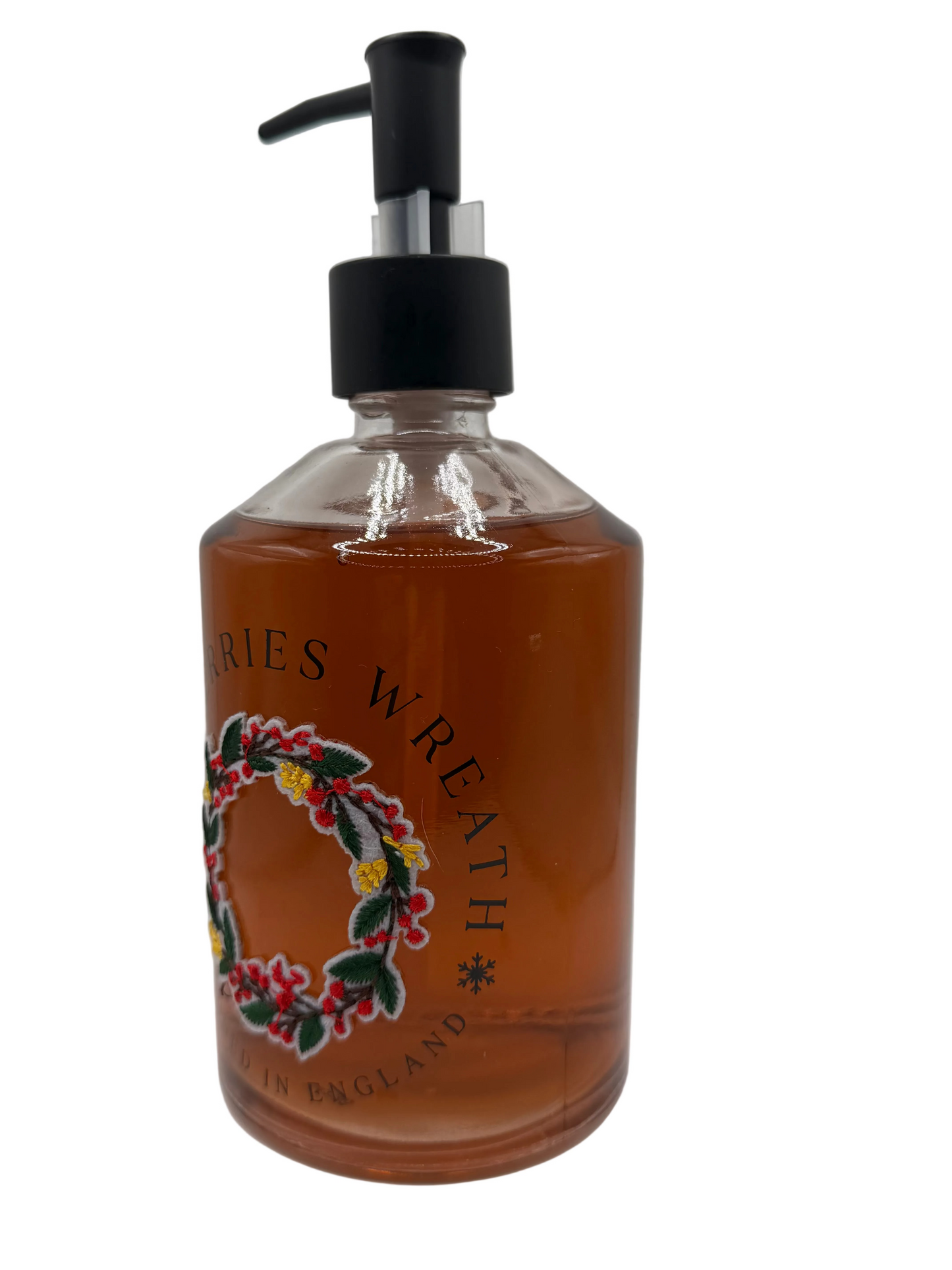 Asquith Somerset Red Berries Hand Wash in Festive Glass Bottle - 500ml