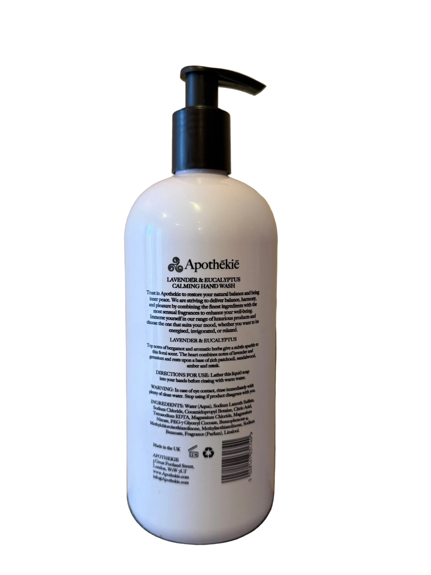 Apothekie Lavender Eucalyptus Hand Wash 500ml - Calming Cleanser