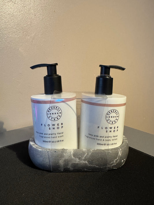 General Edition Flower Shop Caddy Pink Fragrances Hand Wash And Lotion 300ml