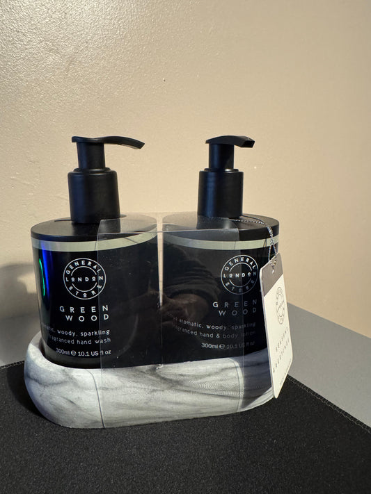 General Edition Flower Shop Green Wood Hand Wash And Lotion 300ml