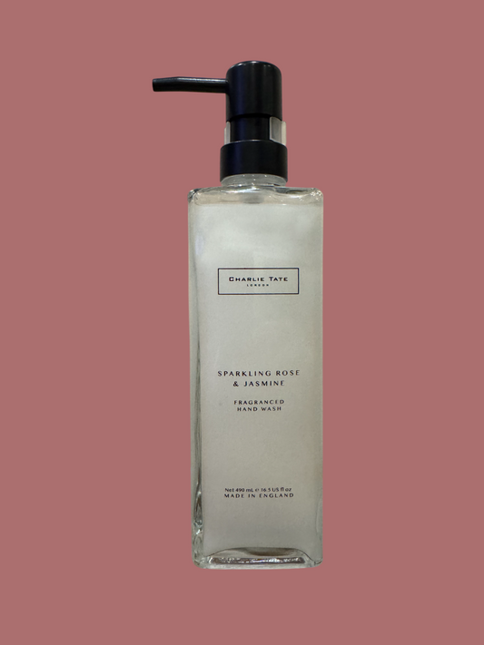 Charlie Tate Sparkling Rose & Jasmine Glass Hand Wash 490ml - Everyday Bargainz