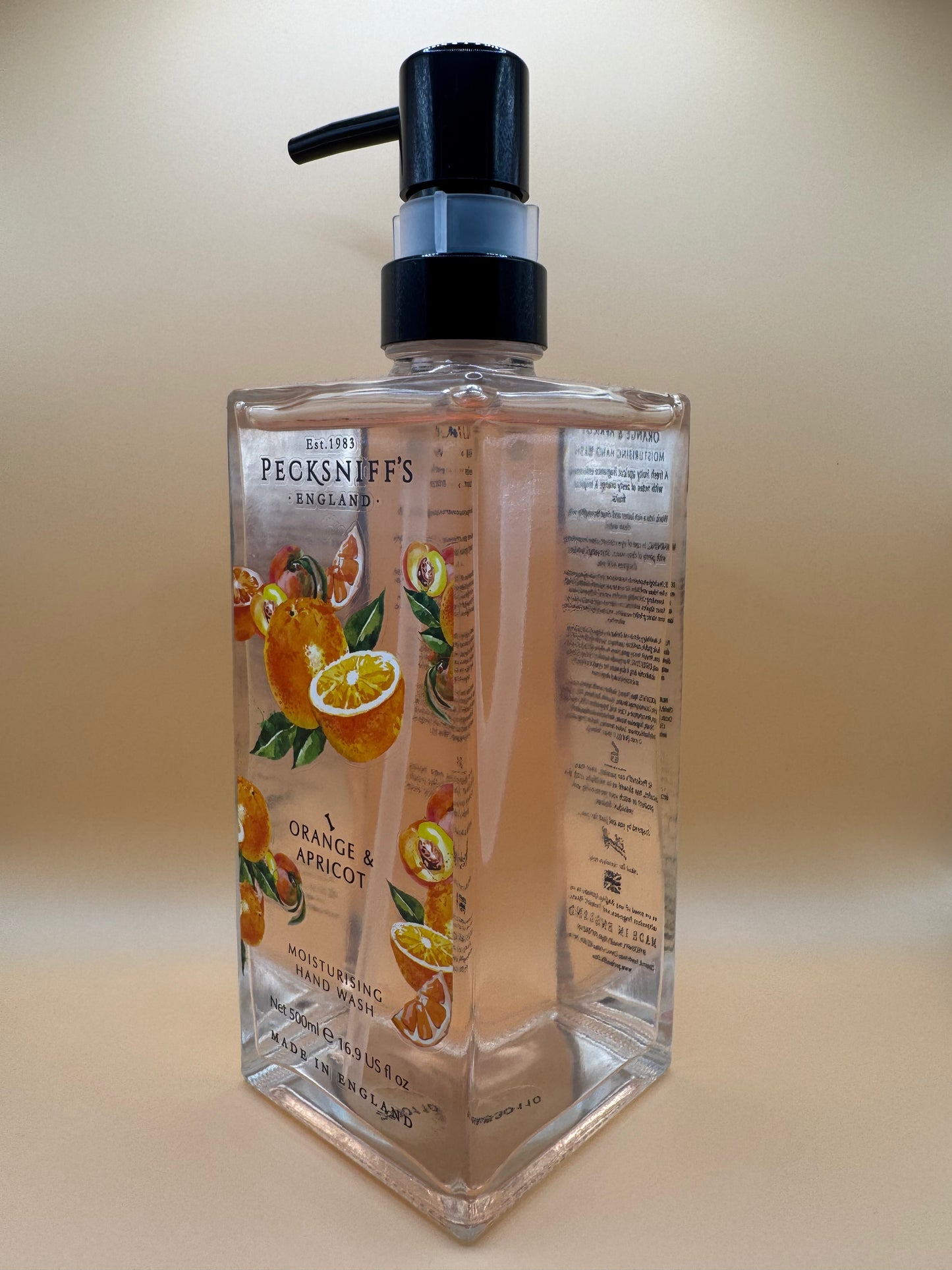 Pecksniff’s Orange & Apricot Glass Hand Wash 500ml