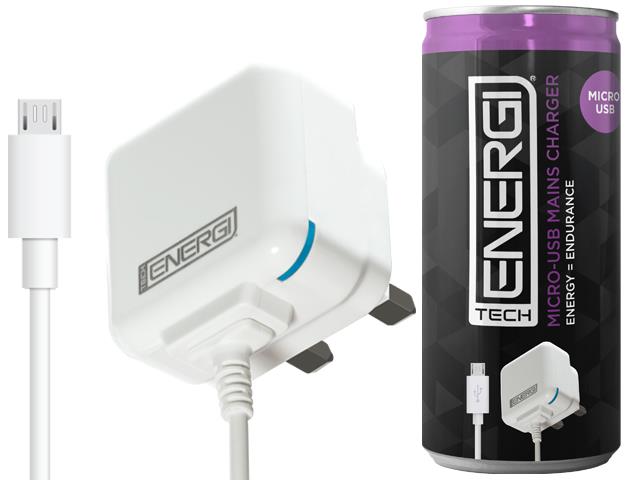 Advanced Accessories Tech Energi Micro-USB Mains Charger 1Amp - White