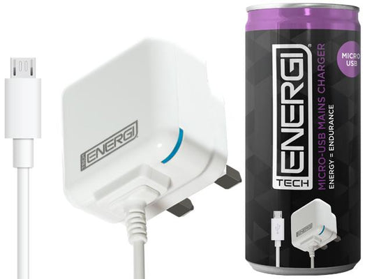 Advanced Accessories Tech Energi Micro-USB Mains Charger 1Amp - White