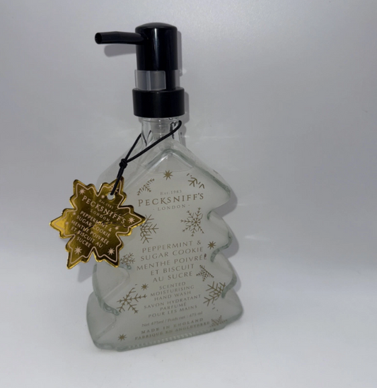 Pecksniff’s Christmas Edition Glass Hand Wash 💕Peppermint & Sugar Cookie🎄