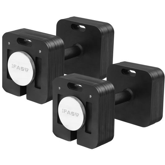 Adjustable Two Dumbbells Or Dumbbells Sets 80LB Square Dumbbell 9 in 1 Free Weights for Multi weight Options Quick-Lock Adjustable