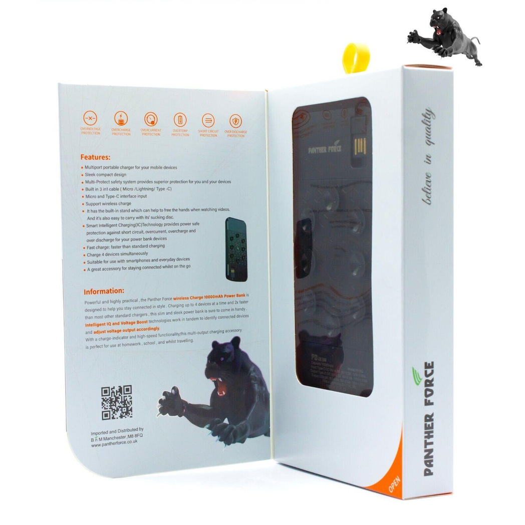 Panther Force 5 in 1 Wireless Charging 10000mah Power Bank